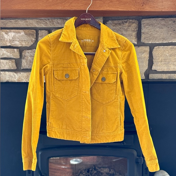 GAP Jackets & Coats Gap 969 Gold Mustard Yellow Corduroy Trucker